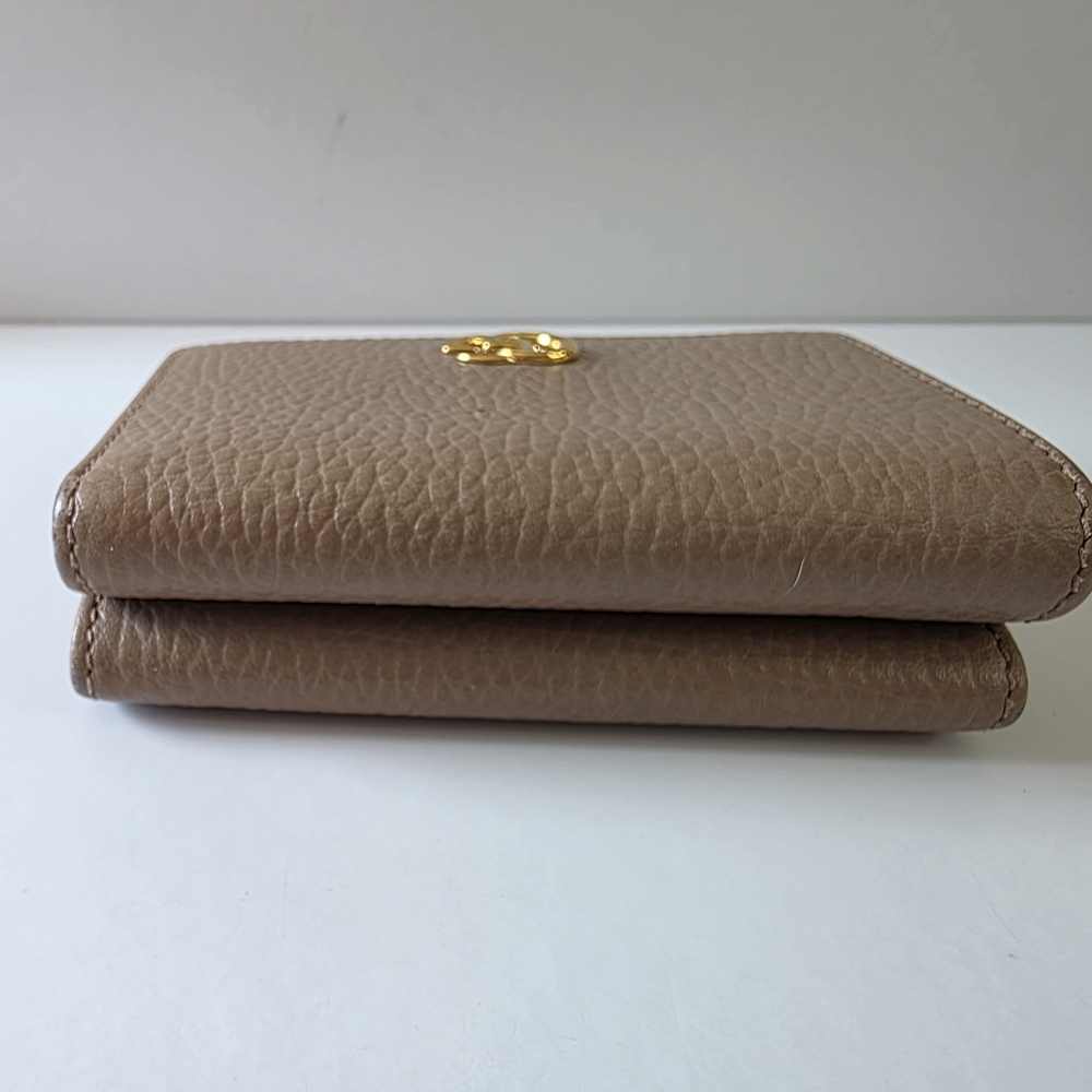 Gucci GG Marmont Small Tri-Fold Wallet Dusty Rose/Taupe + COA - Picture 7 of 13
